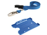 Lanyard Neck Strap and ID Card Holder with Metal Lobster Clip and Recyclable Name Pass Badge Holder -