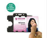 Black Biodegradable Double ID Card Holder