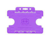 Purple Double ID Card Badge Holder