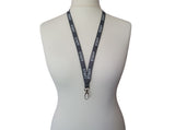 Grey Staff Lanyard Neck Strap 15mm with Metal Lobster Clip and safety breakaway catch for work, office, staff, schools, NHS nurses, teachers