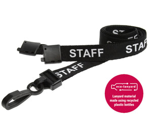Black STAFF Lanyard with plastic clip