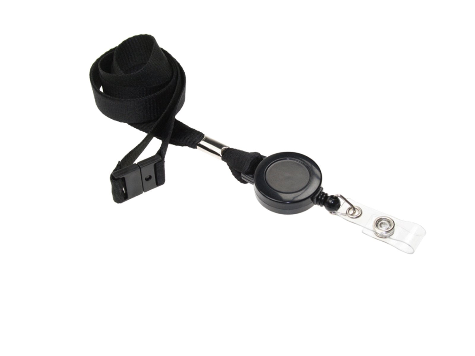 Black Lanyard With Integrated Badge Reel 5