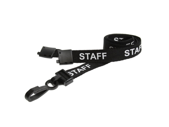 Black STAFF Lanyard with plastic clip