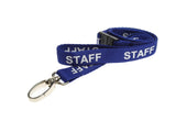 Blue STAFF Lanyard with metal clip