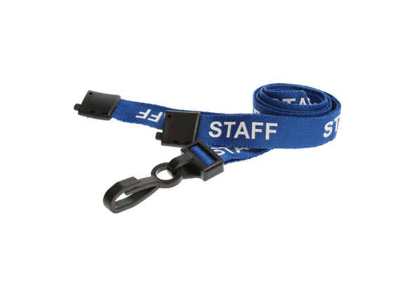 Blue STAFF Lanyard with plastic clip