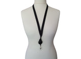 Black Lanyard with Integrated Badge Reel