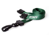 Green STAFF Lanyard with plastic clip