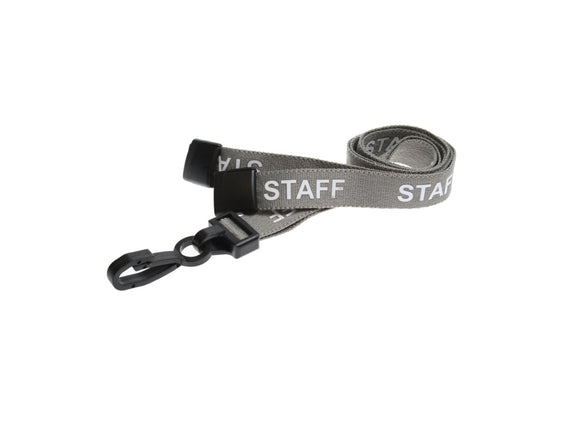 Grey STAFF Lanyard with plastic clip