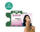 Dark Green Biodegradable Double ID Card Holder