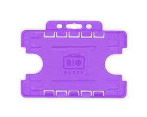 Purple Double ID Card Badge Holder