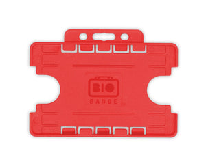 Red Double ID Card Badge Holder