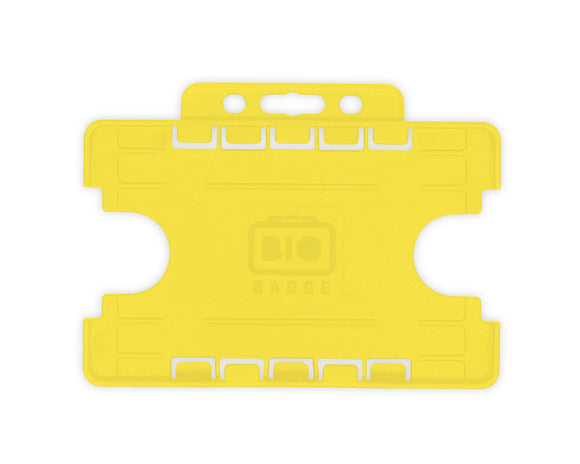 Yellow Double ID Card Badge Holder