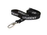 Black Student Lanyard with Metal Lobster Clip