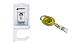 Antimicrobial Door Opening Badge Holder and extendable Keyring Identity Reel for contactless Door Opening